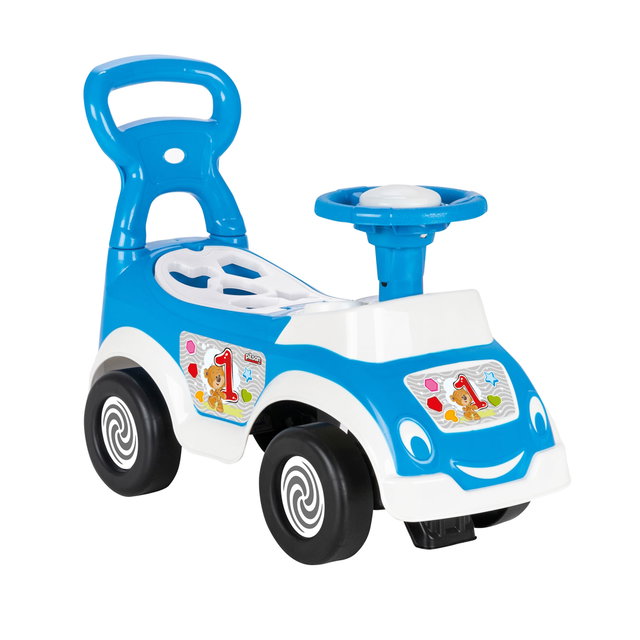3in1 Rutscherauto blau mit Formsortierset, Kinderfahrzeug mit Spielzeugzubehör, Lauflernhilfe